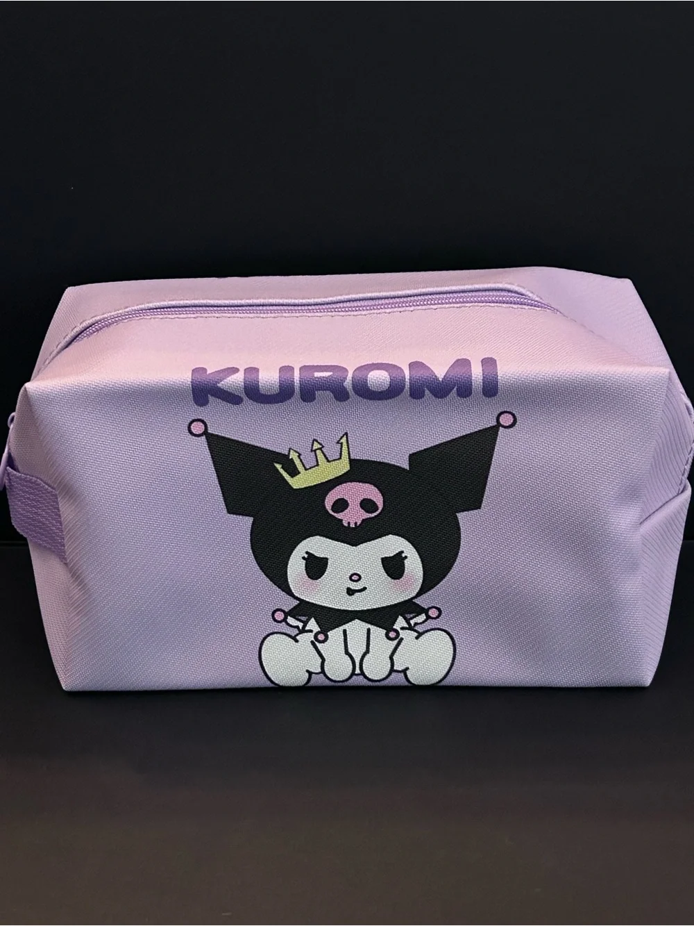 Sanrio Kuromi Lavender Travel, Cosmetic or Small Toy Storage Zip Pouch Bag NWT